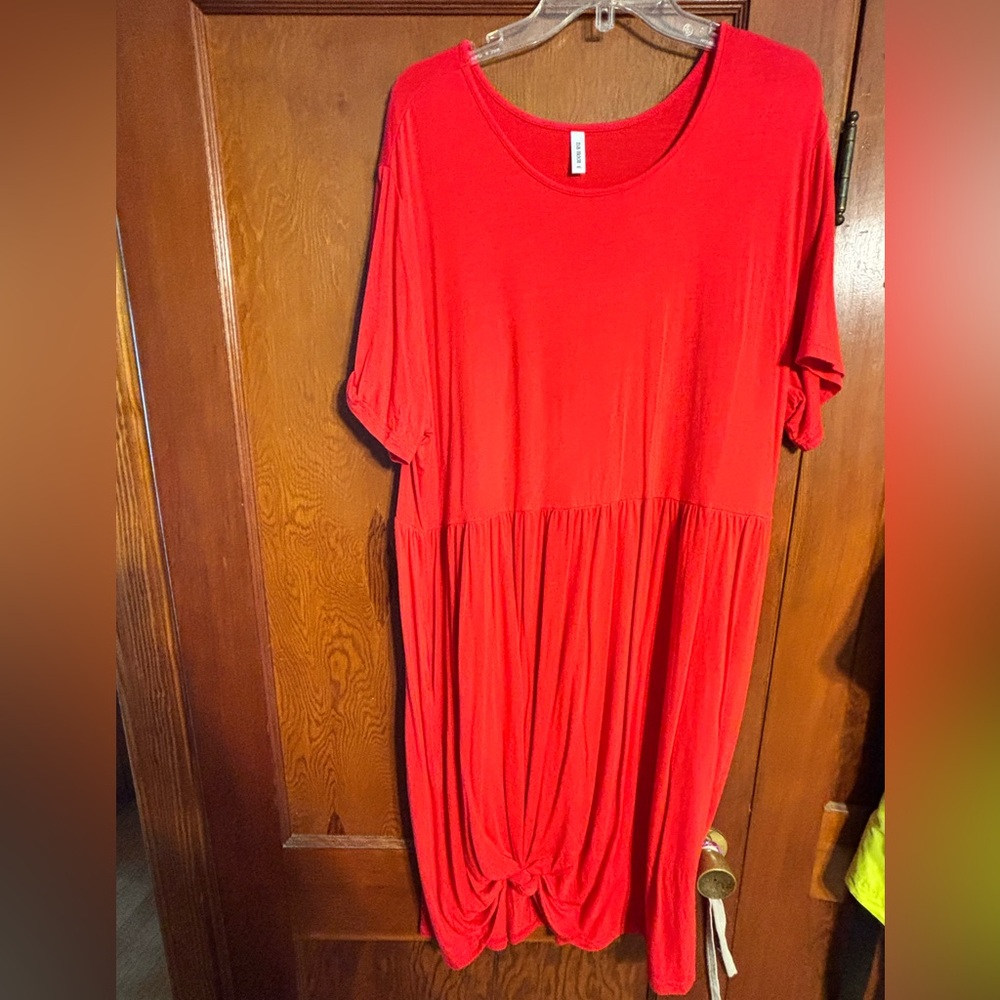 Red Dress with pockets